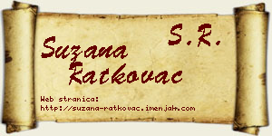 Suzana Ratkovac vizit kartica